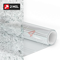 Прозрачная противоударная защитная пленка на окна 2Mil